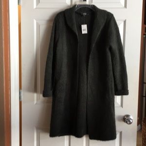 Faux fur open jacket